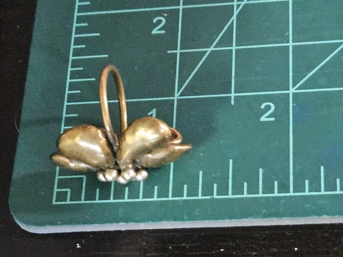 Vintage Brass Modernist Daisy Flower Ring Size 5.5 - Picture 10 of 10