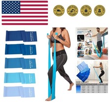 5 Pcs Professional Resistance Bands. Latex-Free, Elastic Band, Work Out Bands...
