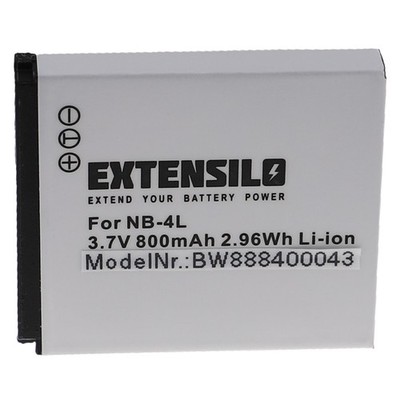 Akku für Canon Digital Ixus 110 is 115 HS 117 HS 120 IS 130 220HS 800mAh 3,7V