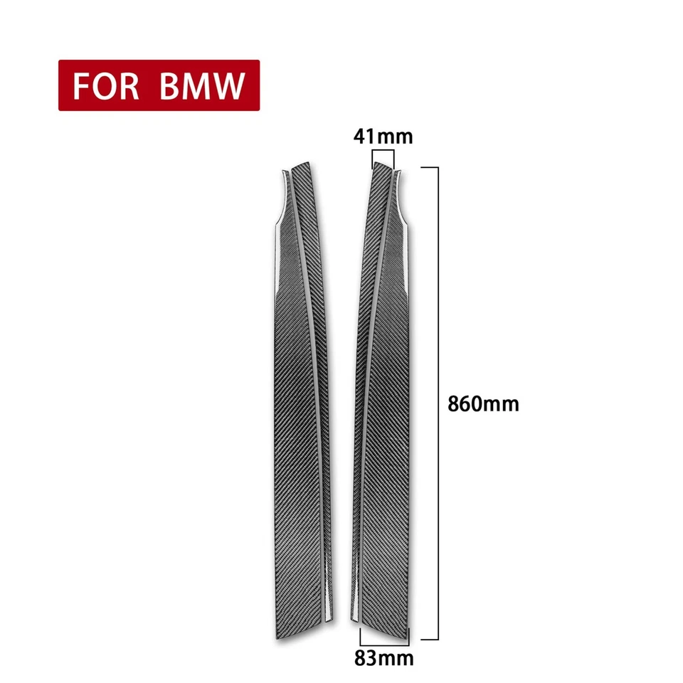 Cubierta de panel de puerta interior de fibra de carbono real 4 piezas para BMW Z4 E85 2003-2008 Foto 2 de 4