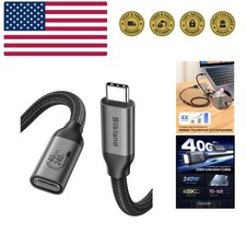 USB C Extension Cable 40Gbps, 240W Charging/8K/4K 240Hz USB C Extender 5ft,...