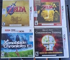 Nintendo 3DS 4 Game Lot ( Zelda x2 ,Brain Age, Xenoblade Chronicles 3D…Working!!