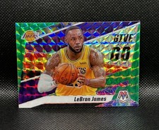 2019-20 Panini Mosaic Lebron James Give And Go Green Mosaic Prizm #8 - Lakers