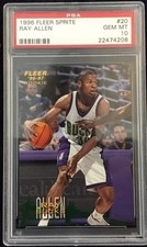 1996 FLEER SPRITE #20 RAY ALLEN PSA 10 Rookie RC Bucks HOF