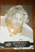 2021-22 Upper Deck Series 1 - Ud Portraits Jakub Voracek Black & White Flyers