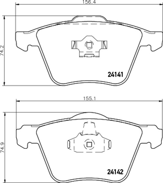 Hella Pagid Bremsbelagsatz Scheibenbremse 8DB 355 011-721 FüR Volvo 275 XC90 1-image