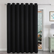Blackout Patio Sliding Door Curtains 84 Inches Long, Grommet Privacy Room Div...