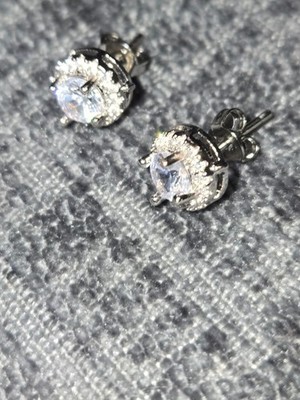 Elegant 2 Carat VVS1 Moissanite Round Cut Earrings w/ 925 Silver Backs