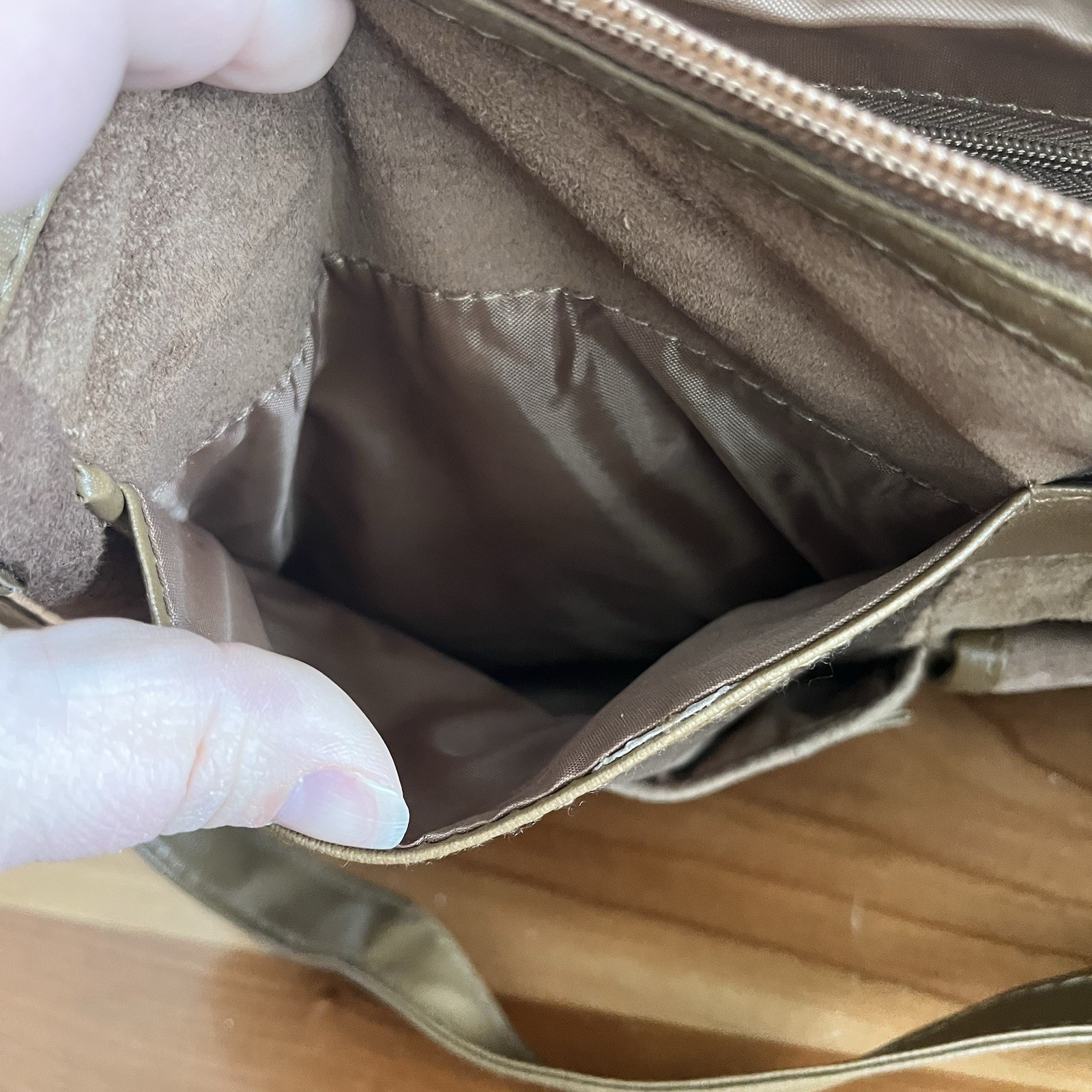 Patchwork Soft Leather & Suede Handbag Purse Shou… - image 8