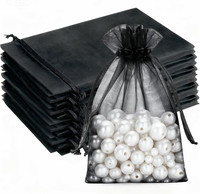 Schwarz OrganzasäCkchen 13X18Cm: Groß Geschenk Organzabeutel, 50 StüCk Organza-B