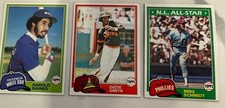 Topps 1981 (3) HOF Card Lot Baines RC Ozzie Smith And Mike Schmidt