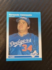 1987 Fleer Classic Miniatures - Fernando Valenzuela #109 Los Angeles Dodgers 