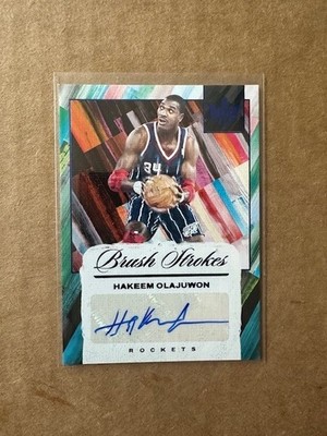 HAKEEM OLAJUWON 2024-25 Panini Court Kings Brush Strokes Auto /15 Rockets