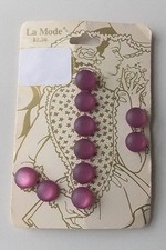 SET OF 10 VINTAGE La MODE CARDED PURPLE PLAST...