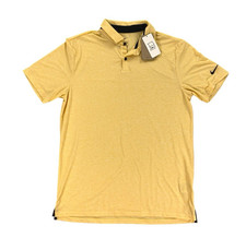 NEW Nike Golf Polo Shirt Top Tour Dri-FIT Heathered FJ1643-795 Yellow Mens Sz M