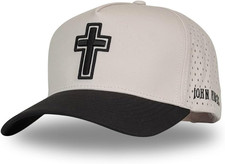 Athletic Trucker Golf Hat  Performance Mens 5 Panel Cap  Cool Breathable Water