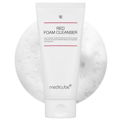 Medicube Red Foam Cleanser 4.08 Fl Oz with Salicylic Acid BHA for Deep Cleansing