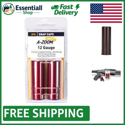 A-ZOOM Red 12 Gauge Snap Caps -  Aluminum Dummy Rounds for Safe Handling