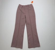 Deadstock Vtg 70s Streetwear Womens 16 Houndstooth Knit Bell Bottoms Pants USA