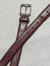 vintage POLO by RALPH LAUREN dress belt 36 brown leather COWHIDE