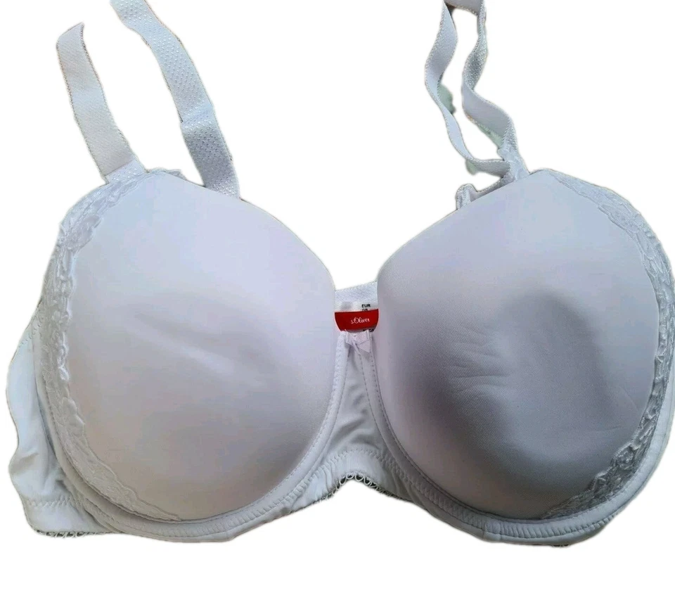 S.Oliver BH weiß mit Spitze und Bügel Damen Moldet (876) (901) NEU