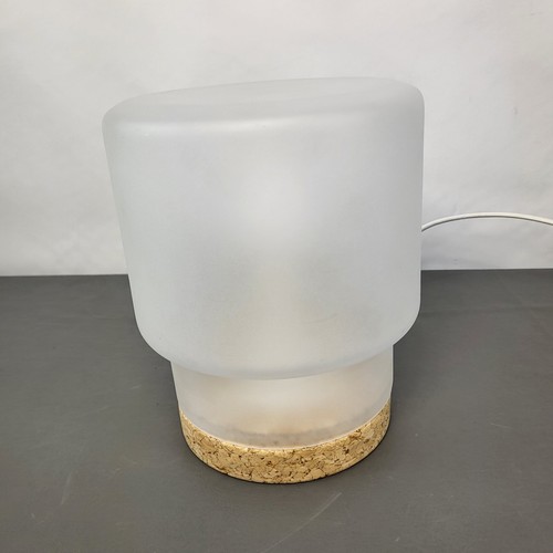IKEA Frosted Glass/Cork SINNERLIG Table Lamp By Ilse Crawford 21cm Collectable