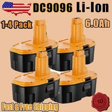 6.0Ah 18V Li-Ion Battery Replace for Dewalt XRP DC9096-2 DC9099 DC9096 1~4x
