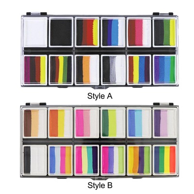 Face Body Paint Set, 12 Farben Malpalette Make-up  für Halloween Cosplay Party