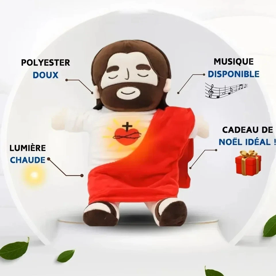 40CM Breathing Jesus Soothe Plush Toy for Kids Soft Soothing Plushies for Xmas - Image 3 of 4