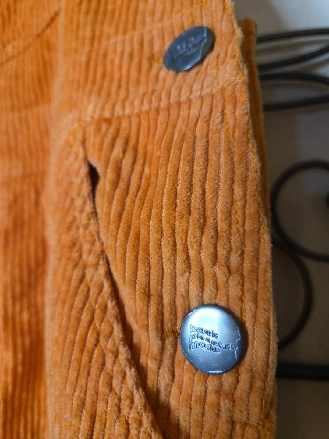 Basic Pleasure Mode Lumberjack Orange Corduroy Ov… - image 3