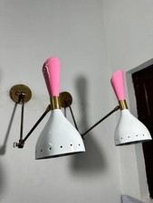 Mid Century Brass Wall Sconce Italian Pair Diabolo Wall Light Handmade Lamp