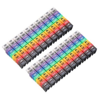 200Pcs Wire Label, 0-9 Digital Cable Labels Tags M-2 Type, Multicolor