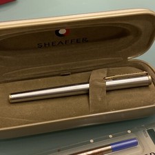 Sheaffer White Dot Agio Ball Pen Brushed Chro...