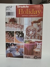 UNCUT 5412 Simplicity Christmas Holiday Home Decorations Sewing Pattern