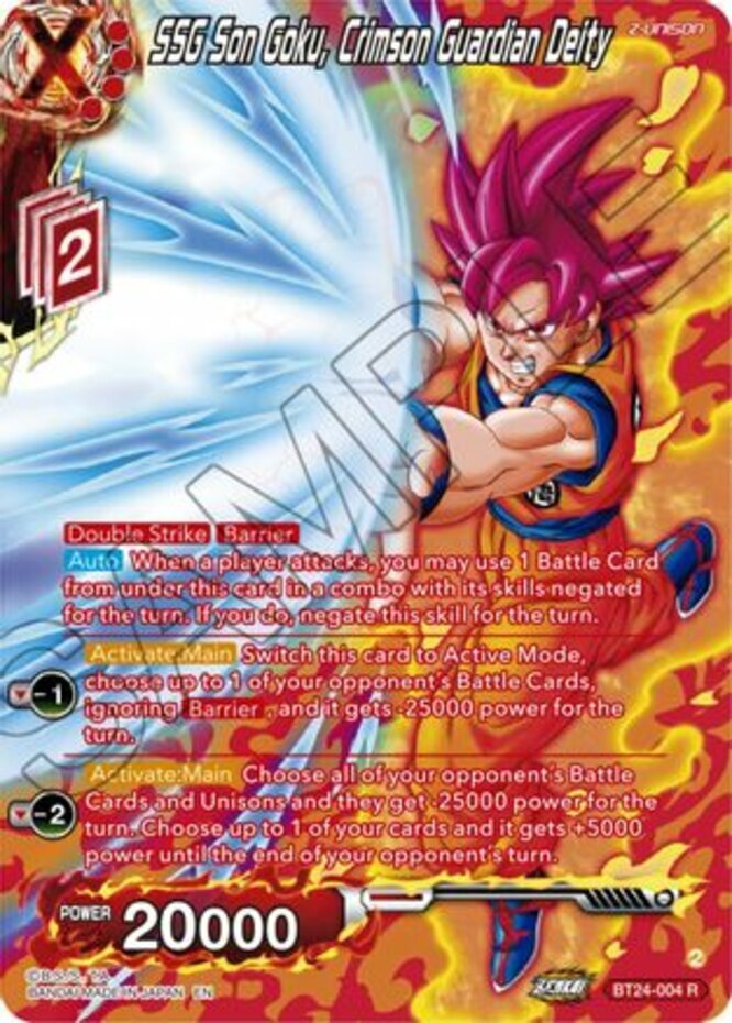 Light Play DBS:M SSG Son Goku, Crimson Guardian Deity - BT24 Light Play DBS:M SSG Son Goku, Crimson Guardian Deity - BT24