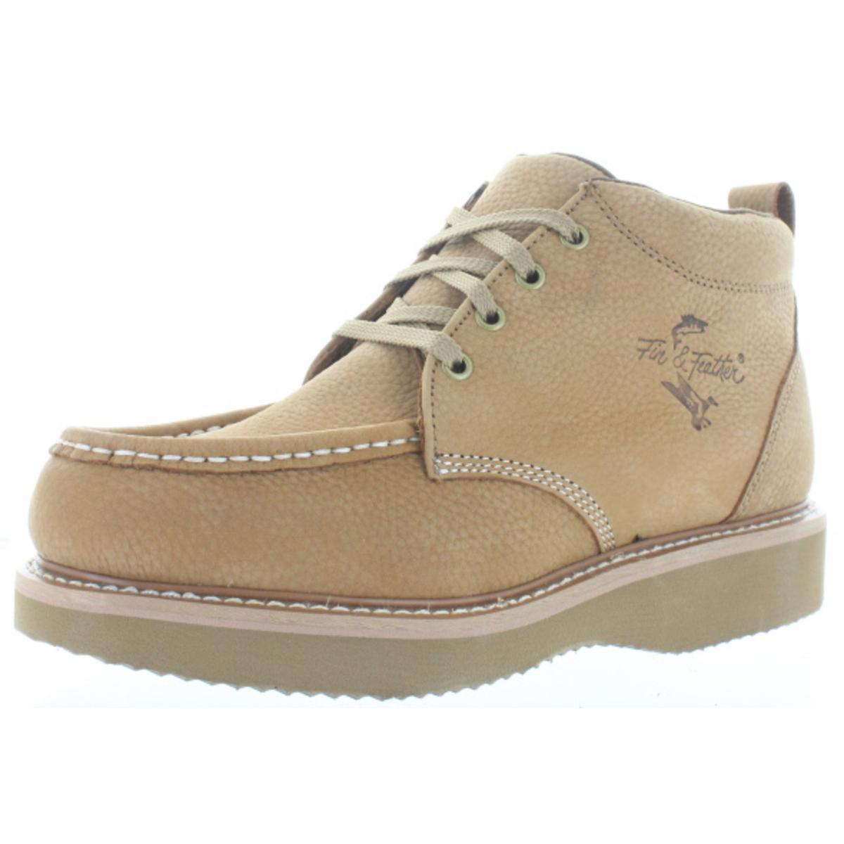 Мужские ботинки Chukka Tan из плавников и перьев, очень широкие, 14 дюймов (E+, WW) BHFO 1261