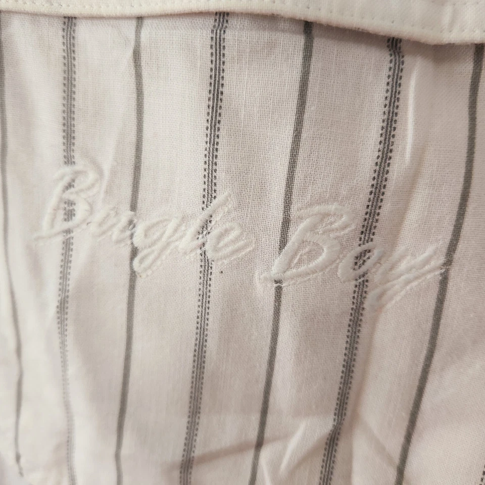 Vtg Bugle Boy Direction Shirt Striped Embroidered Skate Streetwear Board Surf XL - Image 3 of 4