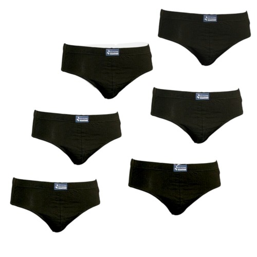 6 slip uomo NAVIGARE cotone bielastico mutande elastico interno blu nero 574 - Foto 7 di 7