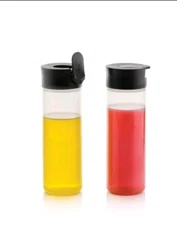 Tupperware Squeeze It Bottles 2 Pack Liquid Condiment Dispensers-12 oz-NEW