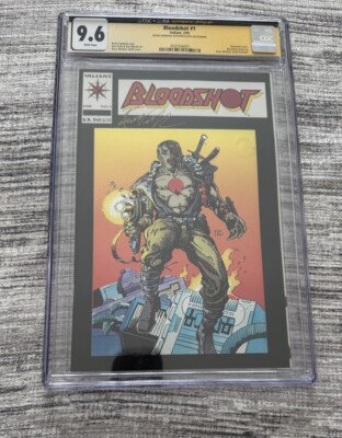 Bloodshot#1 Chromium Cover CGC JSA Signed Kevin Vanhook! 1993 NM+ 9.6