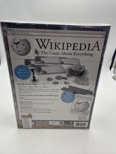 New - The Game About Wikipedia The Online Encyclopedia Party Trivia Game Sealed - Picture 2 of 6