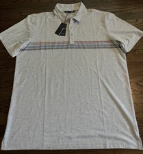 NWT Travis Mathew Golf Polo Leave of Absence No Logo Heather Gray Mens Sz 3XL