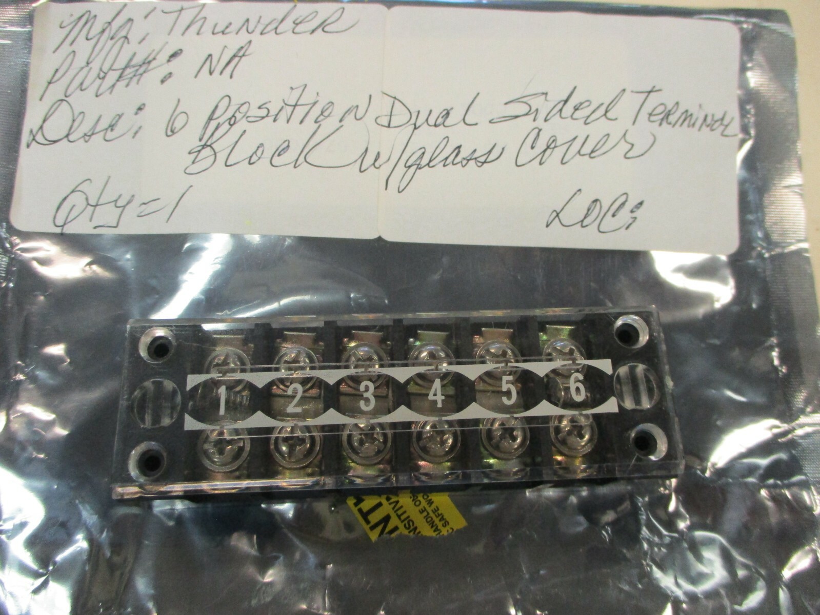 Thunder 6-position Used Dual-sided Terminal Block w/glass Cover