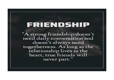 Frendship Definition Geschenk an einen engen Freund Repro Poster mit Rahmenwahl