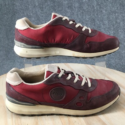 ECCO Shoes Womens 41 Retro CS 14 Casual Low Top Sneakers Red Leather Lace  Up