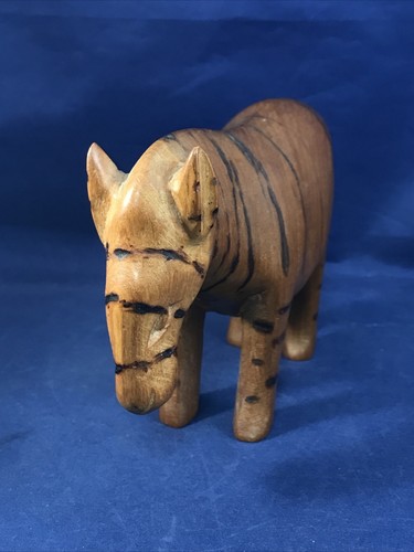 Figura de cebra tallada a mano escultura de madera figura de madera 5,5 pulgadas - Imagen 3 de 16