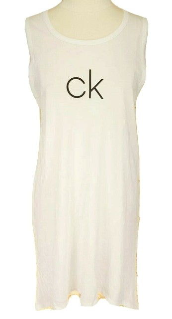 calvin klein white shirt dress