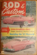 ROD & CUSTOM MAGAZINE JANUARY 1957 CAD-POWERED CARS BARRIS BUILT ‘41 FORD