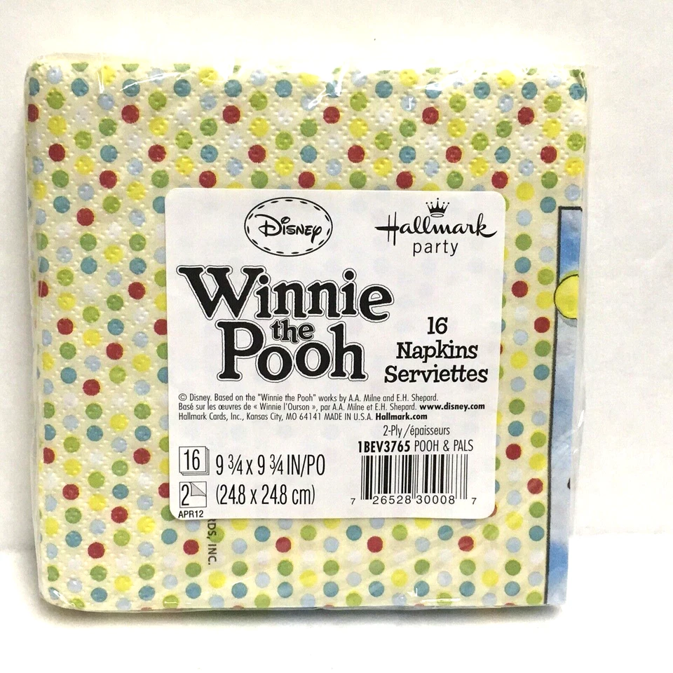  WINNIE THE POOH & PALS -16- SERVILLETAS DE POSTRE DE PAPEL - SUMINISTROS PARA FIESTAS Foto 2 de 2