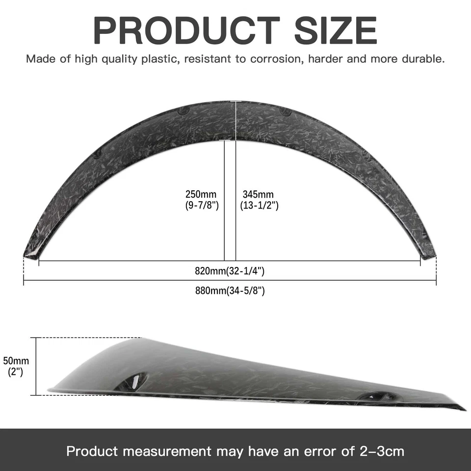 4x Forged Fender Flares Durable Extra Wide Wheel Arches For Mitsubishi Mirage LS - Image 2 of 4